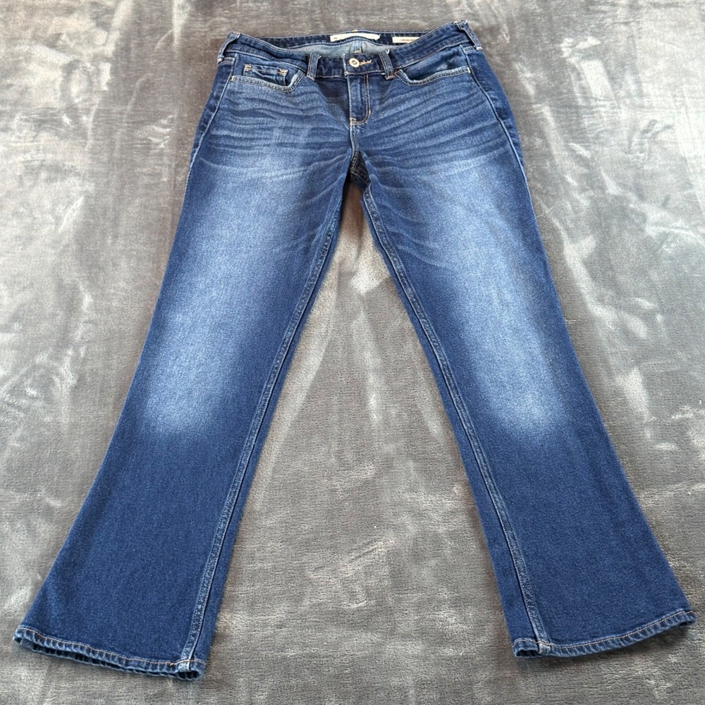 Hollister Low Rise Bootcut Jeans Womens 9R W29 L32 Medium Wash Blue Denim